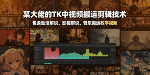 某大佬的TK中视频搬运剪辑技术，包含动漫解说、影视解说、音乐搬运教学视频-川川创富网