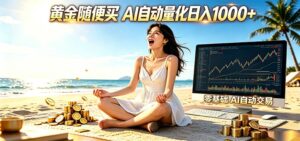 黄金随便买？AI自动外汇量化交易 在家当皇帝 日入1000+-川川创富网