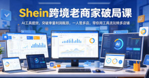 Shein跨境老商家破局课，AI工具提效，突破单量利润瓶颈，一人管多店，带你用工具流玩转多店铺-川川创富网