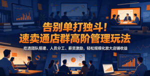 告别单打独斗！速卖通店群高阶管理玩法，吃透团队搭建、人员分工、薪资激励，轻松规模化放大店铺收益-川川创富网