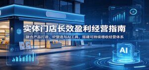 实体门店长效盈利经营指南：融合产品打造、IP塑造与AI工具，搭建可持续增收经营体系-川川创富网