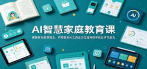AI智慧家庭教育课：更新育儿教育理念，巧用各类AI工具全方位提升孩子综合学习能力-川川创富网