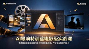 AI导演特训营电影级实战课，零基础也能掌握分镜构图与主流模型用法，产出专业质感AI短片-川川创富网