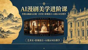 告别AI画面无灵魂！AI漫剧美学进阶课-更新，艺术史+影视语言+AI提示词全教学-川川创富网