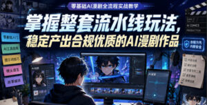 零基础AI漫剧全流程实战教学，掌握整套流水线玩法，稳定产出合规优质的AI漫剧作品-川川创富网