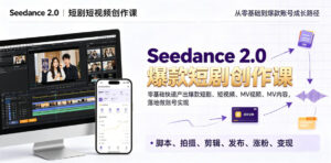 Seedance 2.0短剧短视频创作课，零基础快速产出爆款短剧、短视频、MV内容，落地做账号实现变现-川川创富网