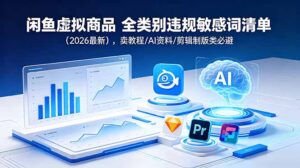 闲鱼虚拟商品 全类别违规敏感词清单(2026最新-川川创富网