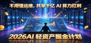 不用懂运维,共享千亿 AI 算力红利,2026AI 轻资产掘金计划-川川创富网