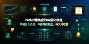 24小时挣美金的AI量化项目，单机日入几十美刀，不用熬夜盯盘，每天见收益【揭秘】-川川创富网