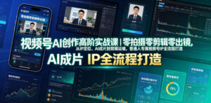 视频号AI创作高阶实战课｜零拍摄零剪辑零出镜，从IP定位、AI成片到剪辑运维，普通人专属视频号IP全流程打造-川川创富网