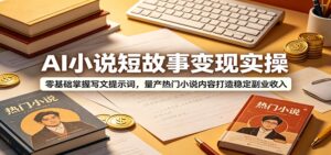 AI小说短故事变现实操：零基础掌握写文提示词，量产热门小说内容打造稳定副业收入-川川创富网