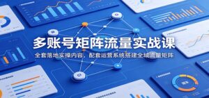 多账号矩阵流量实战课：全套落地实操内容，配套运营系统搭建全域流量矩阵-川川创富网