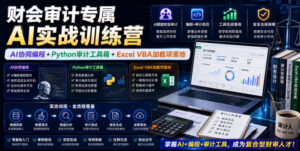 财会审计专属AI实战训练营｜AI协同编程+Python审计工具箱+Excel VBA加载项落地-川川创富网