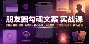 朋友圈勾魂文案实战课｜洗脑·悬疑·催眠·故事四大核心心法，吃透人性营销，实现朋友圈不销而售被动成交-川川创富网
