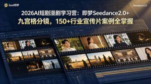 2026AI短剧漫剧学习营：即梦Seedance2.0+九宫格分镜，150+行业宣传片案例全掌握-川川创富网