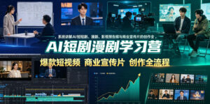 AI短剧漫剧学习营，系统讲解AI短剧、漫剧、影视预告片、爆款短视频与商业宣传片的创作全流程-川川创富网