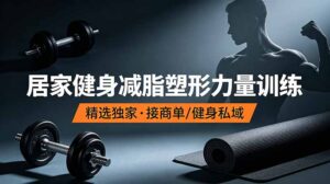 抖音健身热门短视频教学：居家健身减脂塑形力量训练，精选独家，接商单或者健身私域-川川创富网