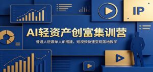 AI轻资产创富集训营：普通人逆袭单人IP搭建，短视频快速变现落地教学-川川创富网