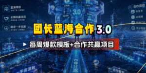 团长蓝海合作3.0，每周爆款模板+合作共赢项目-川川创富网