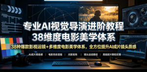专业AI视觉导演进阶教程，38种爆款影视运镜+多维度电影美学体系，全方位提升AI成片高级感与镜头质感-川川创富网