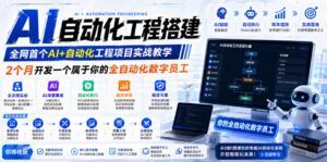AI自动化工程全栈实战：2个月开发全自动化数字员工，大模型+工作流+RPA+部署一站式掌握-川川创富网