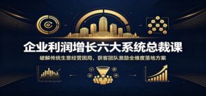 企业利润增长六大系统总裁课:破解传统生意经营困局,获客团队激励全维度落地方案-川川创富网