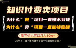 普通人为什么能够靠卖项目轻松月入10W+,而做项目却容易成炮灰,卖项目为什么能够稳賺不赔?【揭秘】-川川创富网