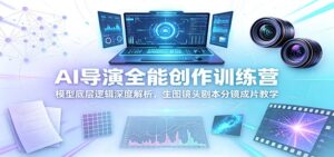 AI导演全能创作训练营：模型底层逻辑深度解析，生图镜头剧本分镜成片教学-川川创富网